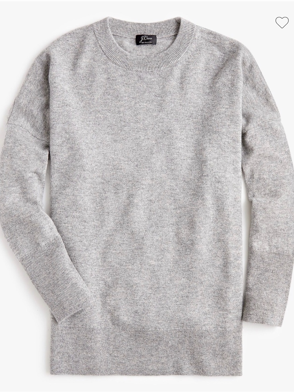 HATCH X J.Crew cashmere tunic sweater in Light Heather Gray Size M-L